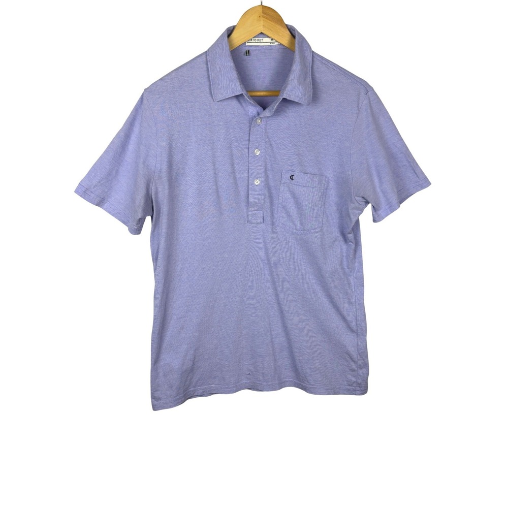Criquet Mens Slim Fit Pima Cotton Polo Golf Shirt Short Sleeve Sz M Athletic